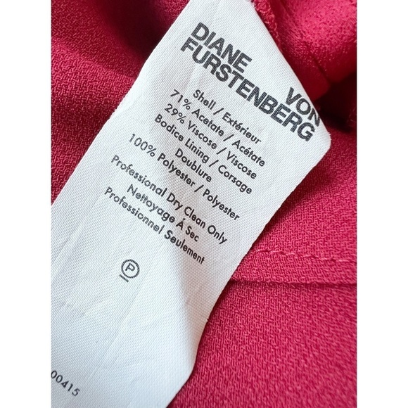 DIANE von Furstenberg Satin Sleeveless Jumpsuit in Red Size 6 - Picture 5 of 8